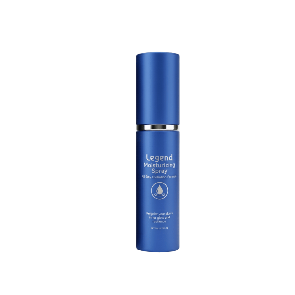Premium Moisturizing Spray in blue bottle for daily skin hydration and refreshment.