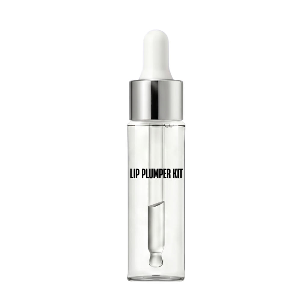 Luxe Lip Plumper Kit clear dropper bottle designed for fuller-looking lips and smooth texture.