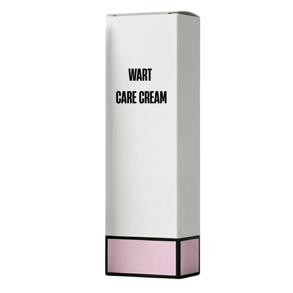 Wart Care Cream packaging featuring sleek design for effective skin care.