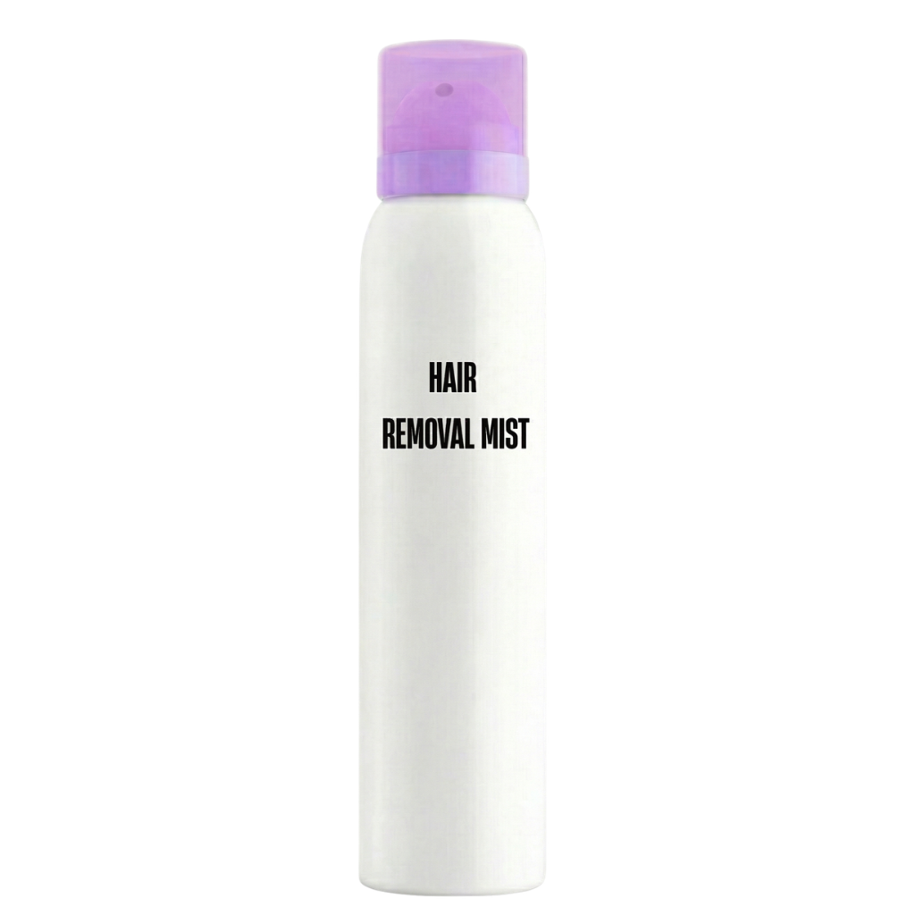 Hair Removal Mist bottle with lightweight beauty mist for gentle hair removal and skin care.