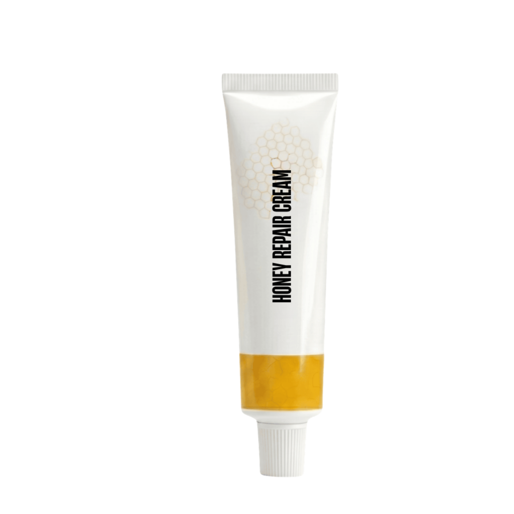 Luxe Honey Repair Cream tube with a honey-colored bottom for smooth, daily skincare.