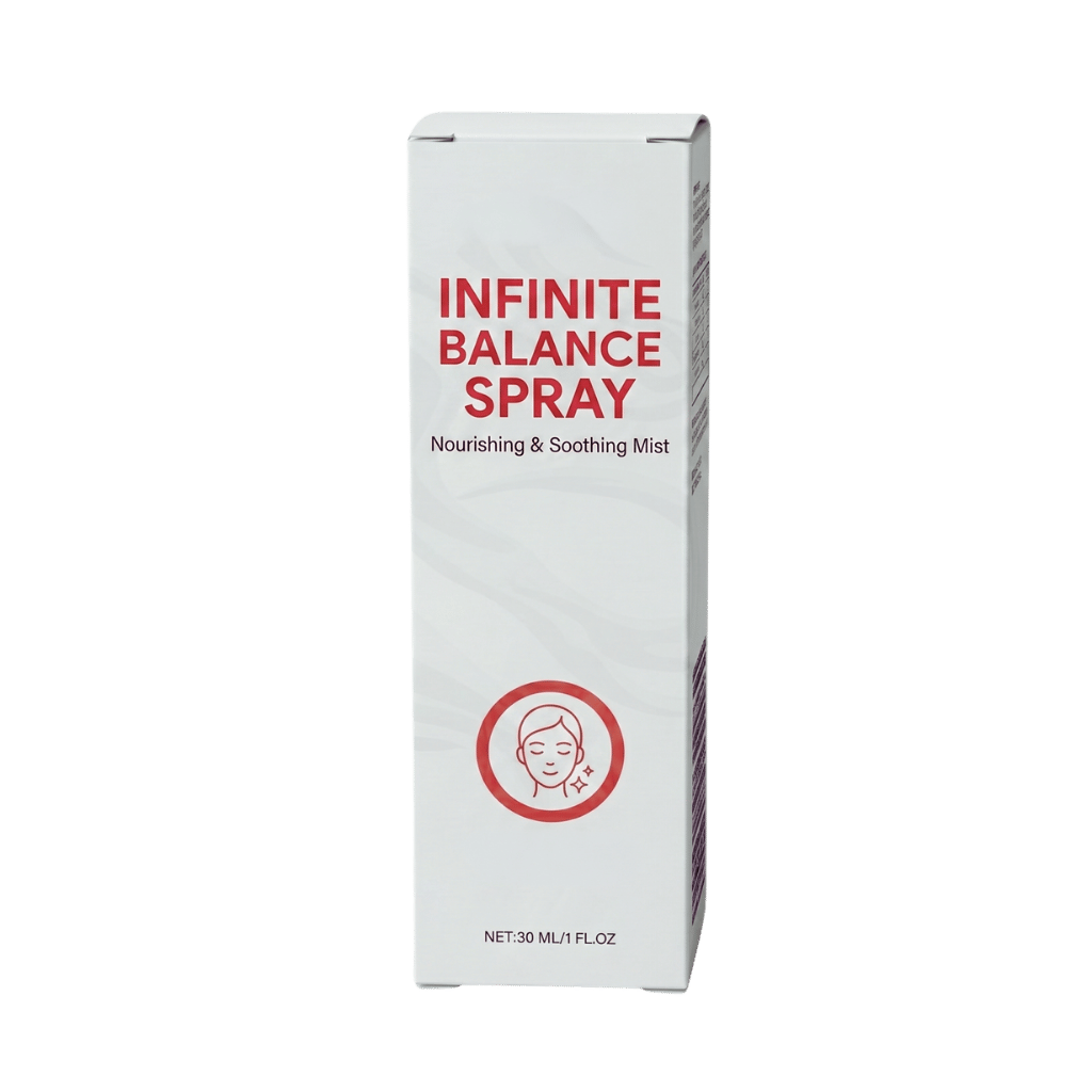 Limitless Balance Spray packaging featuring a nourishing and soothing mist for active skin hydration.