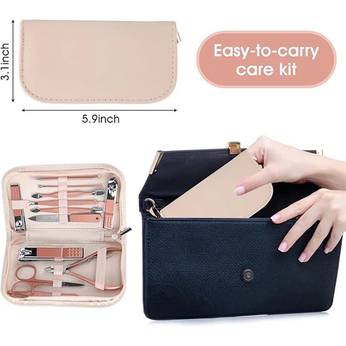 Zeyla PrecisionClip Nail Clipper easy-to-carry care kit with tools in a compact pouch.
